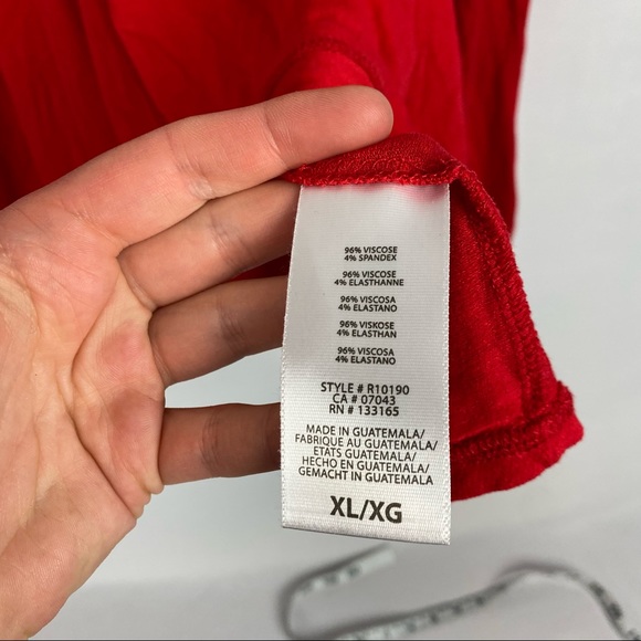 Anthropologie Eri + Ali Button Back Swing Top Red Size XL - Picture 5 of 9